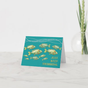 Precis behålla som simmar Notecard Kort