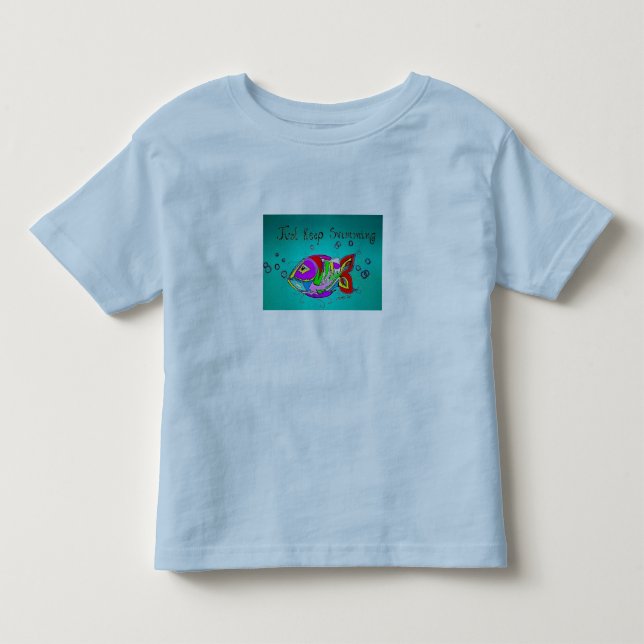 Precis behålla som simmar T-tröja T-shirt (Framsida)