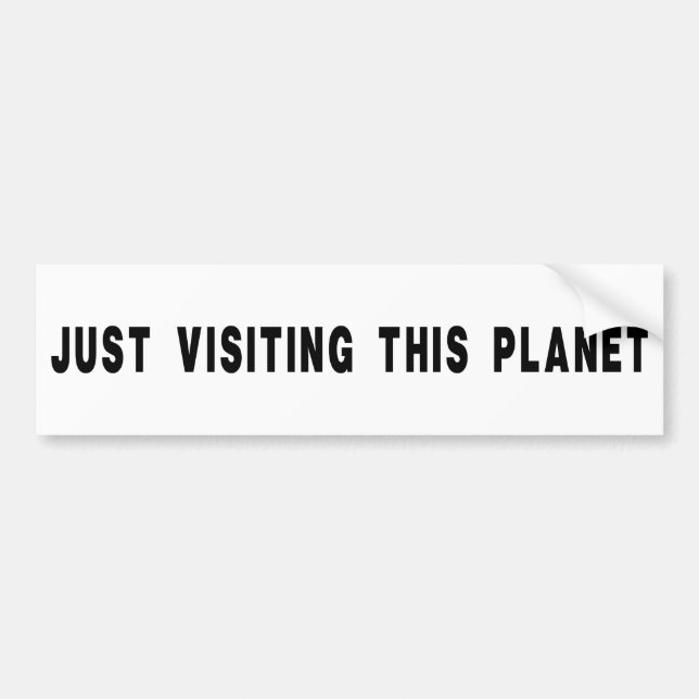 Precis besöka detta planet bildekal (Framsidan)