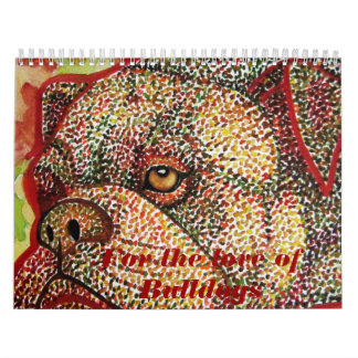 Precis bulldoggar kalender