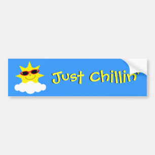 Precis Chillin sol med solglasögon Bildekal