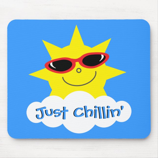 Precis Chillin sol med solglasögon Musmatta (Framsidan)