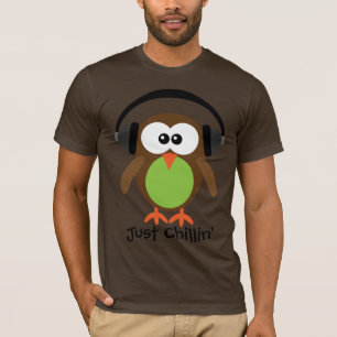 Precis Chillin uggla med hörlurar T-shirt