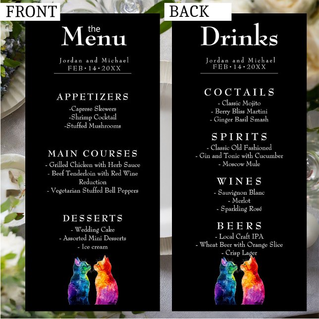 🌈 precis dina: A Rainbow Kärlek Meny (🌈 Purrfectly Yours: A Rainbow Love Menu, double sided)