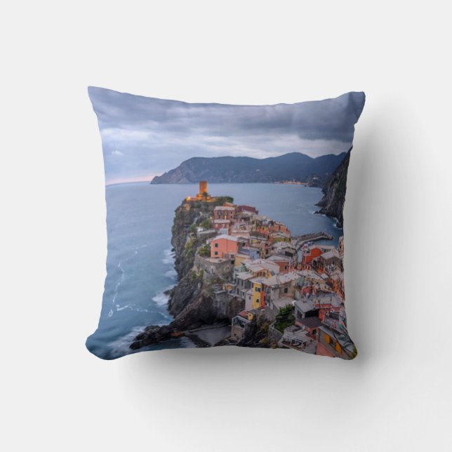 Precis efter solnedgång | Vernazza, Cinque Terre, Kudde (Framsida)