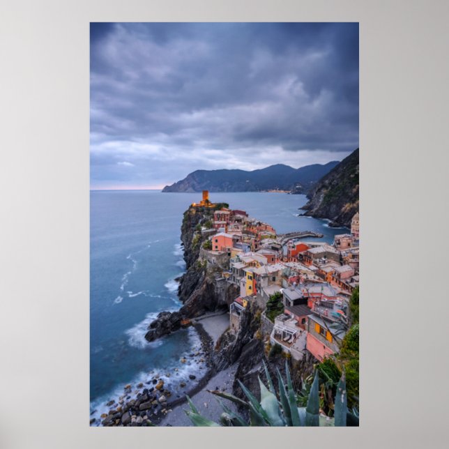 Precis efter solnedgången | Vernazza, Cinque Terre Poster (Framsidan)