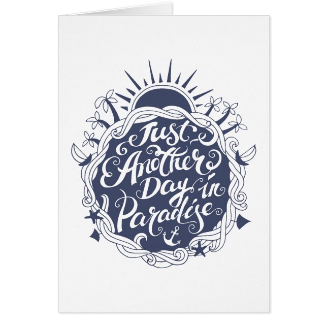 Precis en annan dag i paradis hälsningskort (Framsidan)