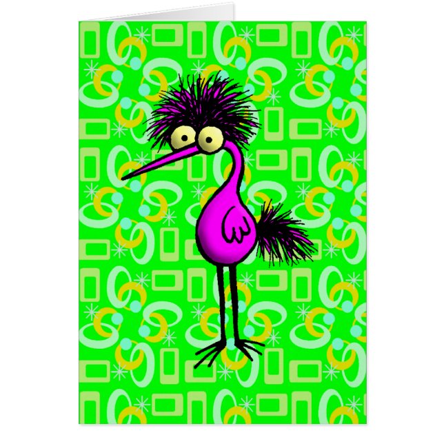 Precis en fågel hälsningskort (Framsidan)