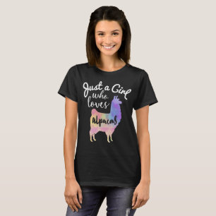 Precis en flicka som älskar Alpacas T Shirt