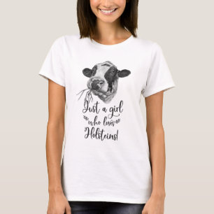 Precis en flicka som älskar den Holstein koT-trö T Shirt