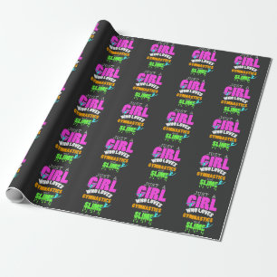 Precis en flicka som älskar gymnastik och Slime Presentpapper