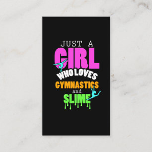 Precis en flicka som älskar gymnastik och Slime Visitkort