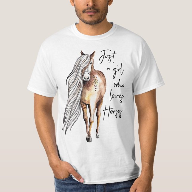 precis en flicka som älskar hästhästsystern t shirt (Framsida)