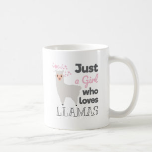 Precis en flicka som älskar Llamas Kaffemugg