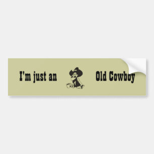 Precis en gammal Cowboy Bildekal