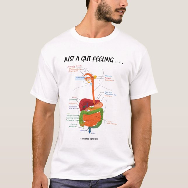 Precis en Gutkänsla…., (Digestivkexsystem) T Shirt (Framsida)