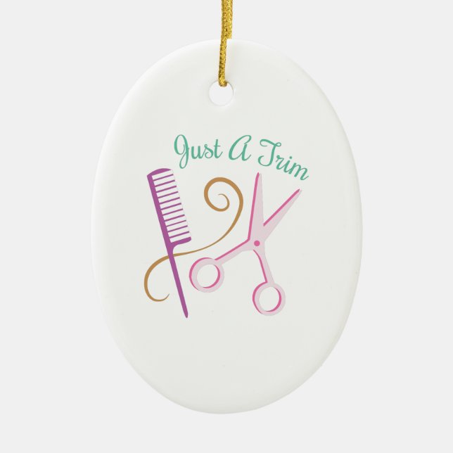 Precis en klippning julgransprydnad keramik (Framsidan)