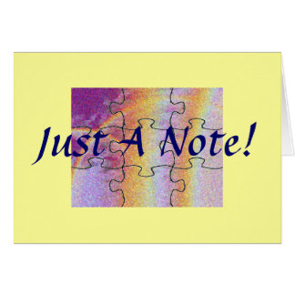 Precis en notera! hälsningskort