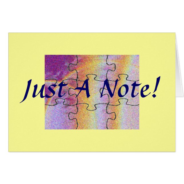 Precis en notera! hälsningskort (Framsidan Horizontal)