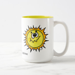 Precis en stråle av solskenkaffemuggen Två-Tonad mugg