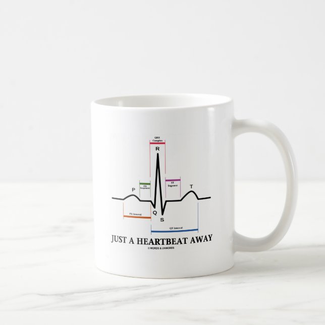 Precis ett hjärtslag bort (EKG/ECG) Kaffemugg (Höger)