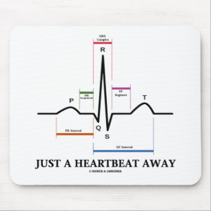 Precis ett hjärtslag bort (EKG/ECG) Musmatta