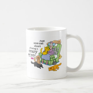 Precis ett kattkort av att vara en galen kattdam kaffemugg