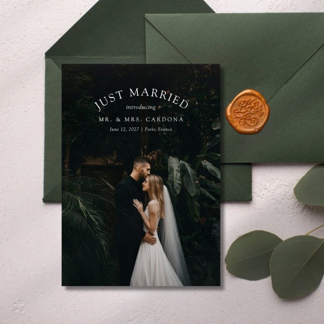 Precis Gift Foto på Bröllopsannons för Elopement Meddelande (Skapare uppladdad)