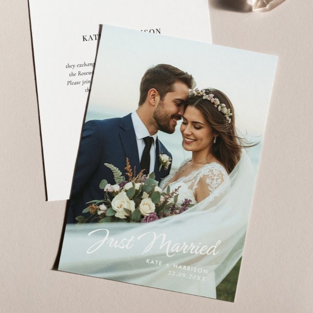 Precis Gift Skript Bröllopsfoto Annonsering Inbjudningar (Skapare uppladdad)