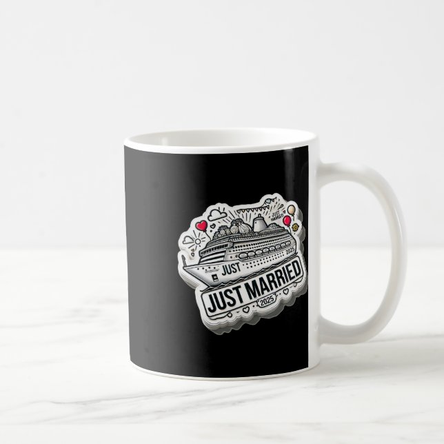 Precis Gifta 2025 Bröllopsringar Matchande Par Ny Kaffemugg (Höger)