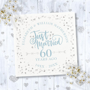 Precis gifta 60-års bröllopsjubileum pappersservett