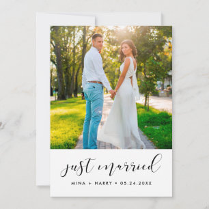 Precis gifta Elegant annons fotokort Meddelande