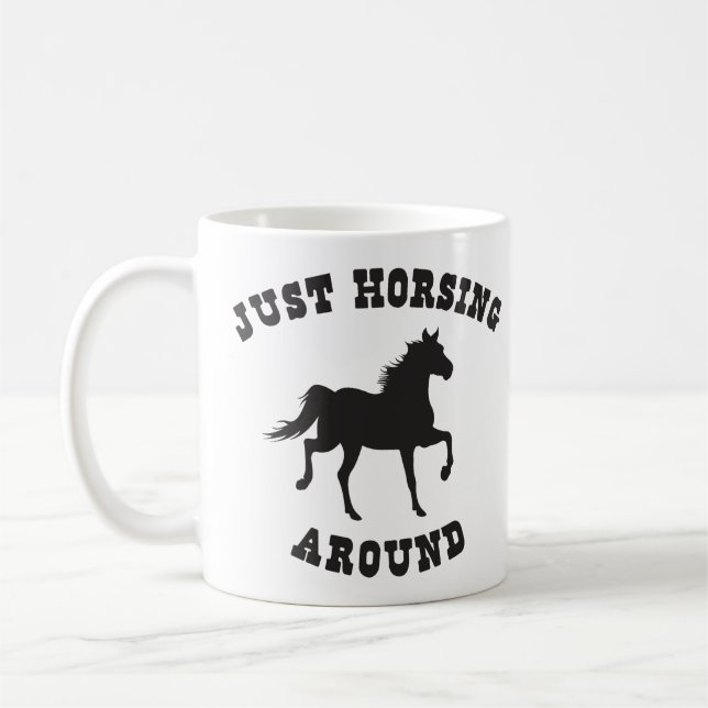 Precis Horsing runt om häst Kaffemugg (Vänster)