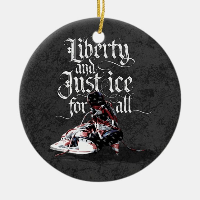 Precis is för alla (hockey) julgransprydnad keramik (Framsidan)