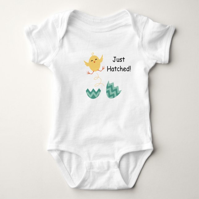 Precis kläckt babychickdräkt tee (Framsida)