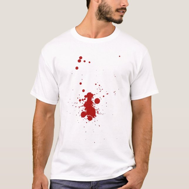 Precis lite en blodsplatter t-shirt (Framsida)
