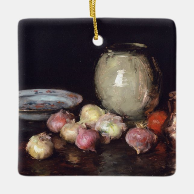 Precis lökar julgransprydnad keramik (Framsida)