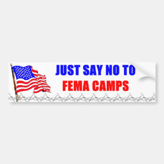 Precis något att säga inte TILL FEMA-läger Bildekal