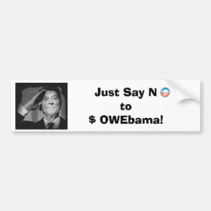 Precis något att säga inte till $ OWEbama! Bildekal