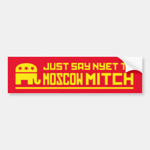 Precis något att säga NYET till den Moscow Mitch Bildekal