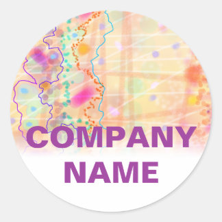 Precis Peachy klistermärkear - Runt Klistermärke