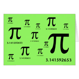 Precis Pi, ingenting mer Hälsningskort