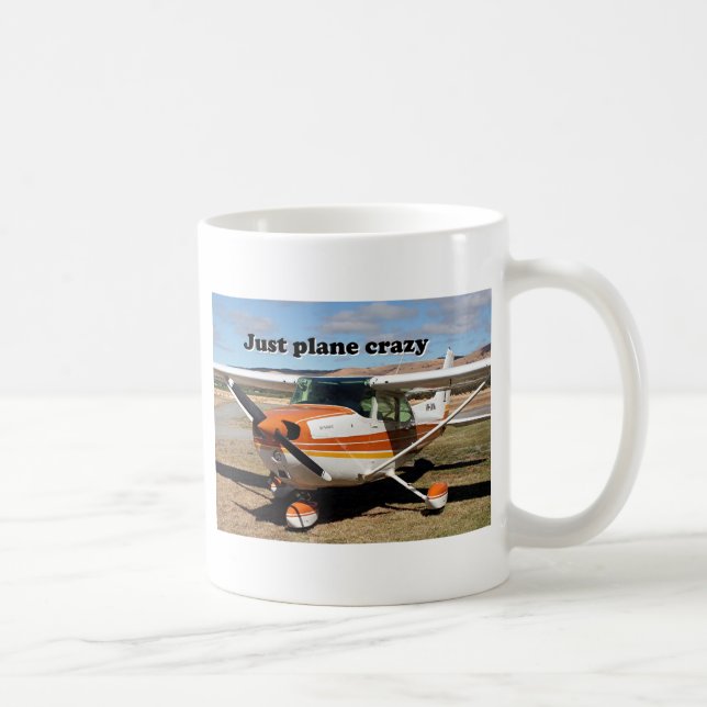 Precis plant galet: Cessna Skyhawk flygplan Kaffemugg (Höger)