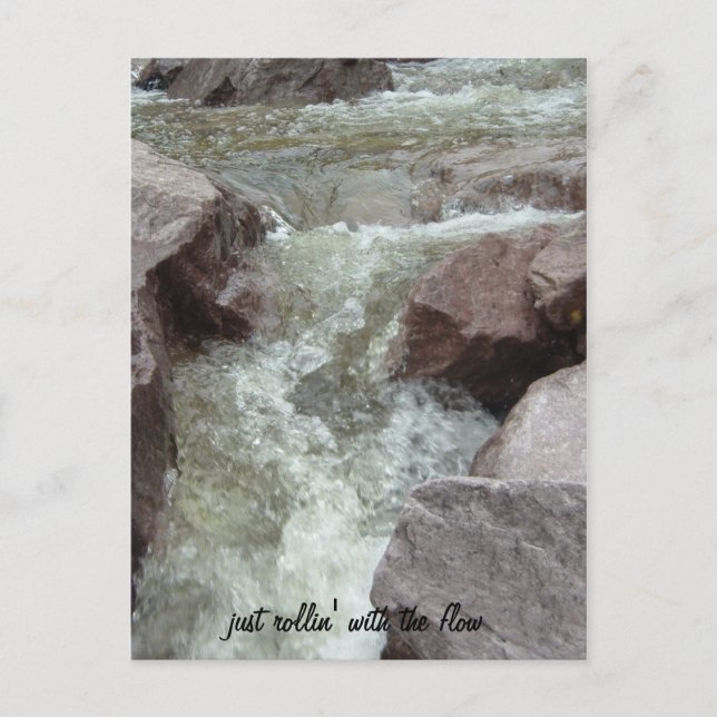 precis rollin med flödet meddelande vykort (Framsida)