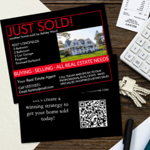 Precis Såld Fastighets Flyer Mailer marknadsföring