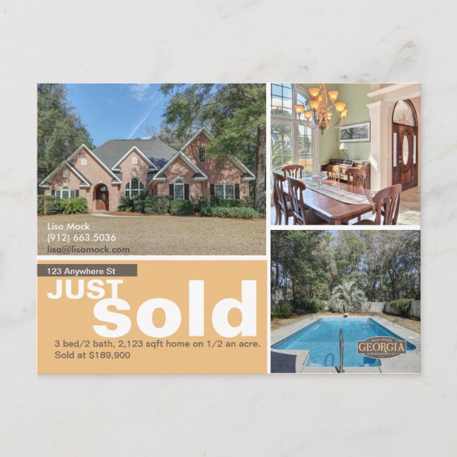 Precis sålt Stort foto Meddelande Vykort (Framsida)