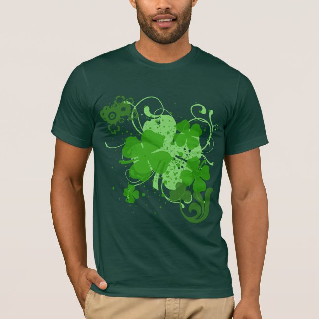 Precis skjorta för Shamrocksst patricks day T Tee (Framsida)