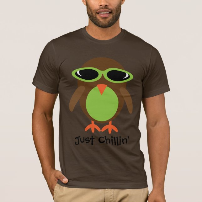 Precis skuggar den Chillin ugglan med T Shirt (Framsida)
