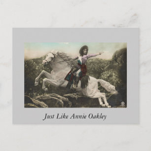 Precis som Annie Oakley Vykort