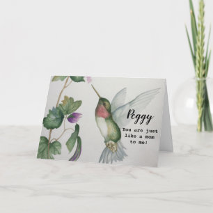 Precis som en mamma Mors dag Kolibri-kort Kort